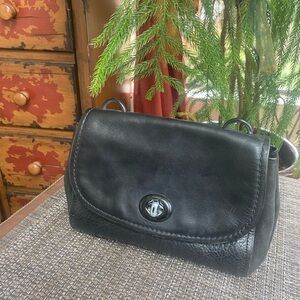 Coach Black Leather Crossbody Bag